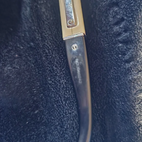 CHANEL glasses in black and cream W Quilted Lambskin Black Leather Case VINTAGE - Picture 12 of 16